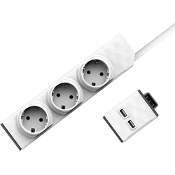 PowerStrip Modular Switch 1,5 m + USB modul 745114694607 - Kabely + redukce