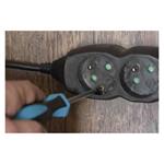 Predlžovací kábel 3 m / 5 zásuviek / čierny / PVC / 1,5 mm2