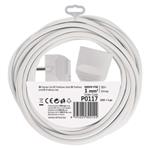 Predlžovací kábel 7 m / 1 zásuvka / biely / PVC / 1 mm2