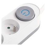 Predlžovací kábel Emos 2 m / 3 zásuvky / s vypínačom / biely / 1×USB-A + 1×USB-C / 1,5 mm2