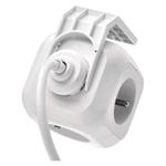 Predlžovací kábel - kocka 1,9 m / 4 zásuvky / biely / PVC / s USB / 1 mm2