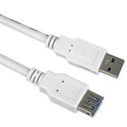 Predlžovací kábel PremiumCord USB 3.0 Super-speed 5Gbps A-A, MF, 9pin, 1m biely