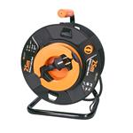 Predlžovací kábel s bubnom Solight, 1 zásuvka, vonkajší, 25 m gumový kábel, 3x 1,5 mm2, IP44