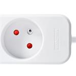 Predlžovací kábel Solight, 3 zásuvky, biely, 1,5 m