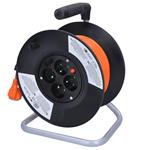 Predlžovací kábel Solight, 4 zásuvky, 25 m, oranžový kábel, 3x 1,5 mm2