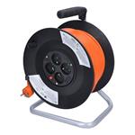 Predlžovací kábel Solight, 4 zásuvky, 50 m, oranžový kábel, 3x 1,5 mm2