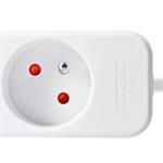 Predlžovací kábel Solight, 4 zásuvky, biely, 5 m
