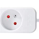 Predlžovací kábel Solight, 5 zásuviek, biely, 1,5 m