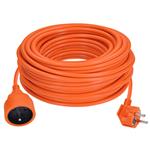 Predlžovací kábel Solight - konektor, 1 zásuvka, 30 m, 3 x 1,5 mm2, oranžový