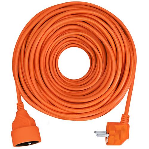 Predlžovací kábel Solight - konektor, 1 zásuvka, 30 m, 3 x 1 mm2, oranžový