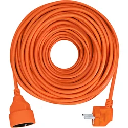 Predlžovací kábel Solight - konektor, 1 zásuvka, 30 m, 3 x 1 mm2, oranžový
