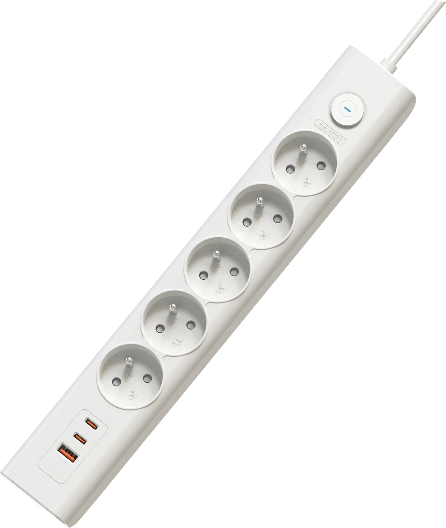 Predlžovacia zásuvka Viking YC53 biela