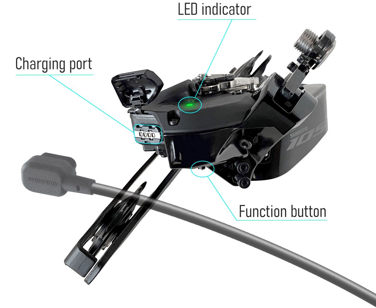 Přehazovačka SHIMANO Di2 105 RD-R7150 12 rychl silniční max 36z min 11z kapacita 41z bal