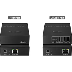 PremiumCord 4-portový extender USB 3.0 cez Cat5e/Cat6/Cat6A do 100 m, 5 Gb/s