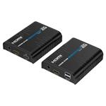 PremiumCord 4K@60Hz HDMI KVM extender s USB 2.0 na 120m přes LAN síť