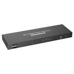 PremiumCord 4K@60Hz HDMI2.0 KVM prepínač 4:1 s diaľkovým ovládaním