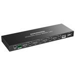 PremiumCord 4K@60Hz HDMI2.0 KVM prepínač 4:1 s diaľkovým ovládaním