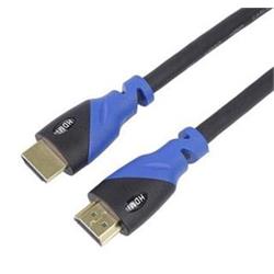 PremiumCord 4K HDMI 2.0b High Speed + Ethernet kabel, zlacené pružné konektory, 1m