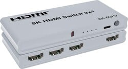 PremiumCord 8K@60Hz, 4K@144Hz Prepínač HDMI 3:1 s diaľkovým ovládaním