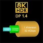 PremiumCord 8K Optický DisplayPort 1.4 přípojný kabel M/M, zlacené konekt. 30m