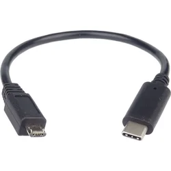 PremiumCord Adaptér USB-C/male - USB 2.0 microUSB/male, 0,2m