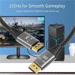 PremiumCord DisplayPort 1.4 přípojný kabel 32,4Gbit/s, rozlišení 8K, kovové a zlacené konektory, 9m