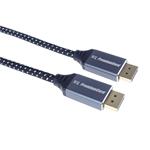 PremiumCord DisplayPort 1.4 prípojný kábel, kovové a pozlátené konektory, 2m kport10-02