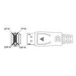 PremiumCord DisplayPort prodlužovací kabel M/F 2m