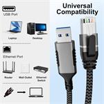 PremiumCord Ethernetový kábel USB3.2 -> LAN RJ45 10/100/1000 MBIT dĺžka 1 m