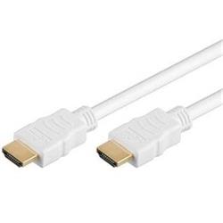 PremiumCord HDMI High Speed Ethernet cable, white, gold plated connectors, 15m