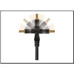 PremiumCord Kabel HDMI A - HDMI A M/M 3m, otočné zlacené konektory