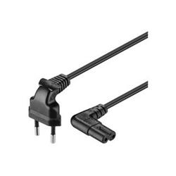 PremiumCord Kabel síťový 230V k magnetofonu se zahnutými konektory 2m