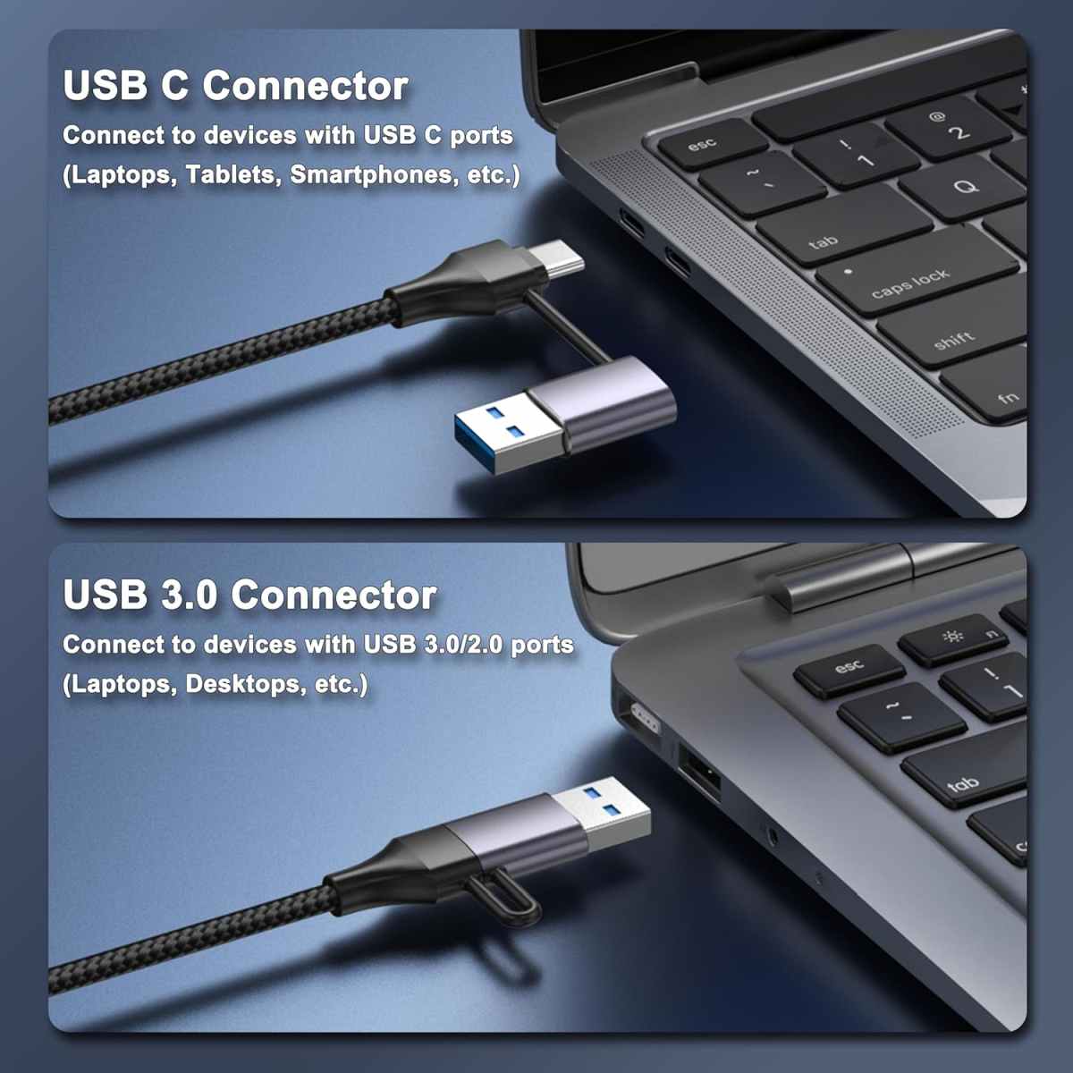 PremiumCord ku31ether07 - Adapter USB-C a USB-A 15cm