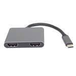 PremiumCord MST adaptér USB-C 2x HDMI, USB3.0, PD, rozlíšenie 4K a FULL HD 1080p ku31hdmi13