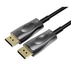 PremiumCord Optický DisplayPort 1.4 přípojný kabel M/M, zlacené konekt. 20m