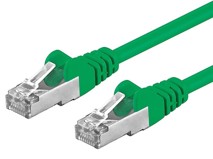 Premiumcord Patch kabel SFTP CAT6A, 3m - zelený