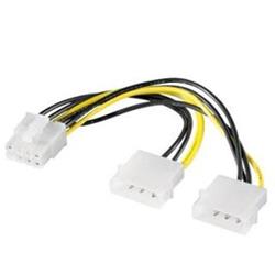 PremiumCord Redukce napájecí 2x5.25" Molex - 8 pin pro PCI-E grafické karty