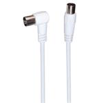 PremiumCord TV kabel M/F konektor 90, 75 Ohm 5m