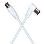 PremiumCord TV kabel M/F konektor 90, 75 Ohm 5m