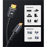 PremiumCord ULTRA HDMI 2.1 High Speed + Ethernet kabel 8K@60Hz,zlacené 2m