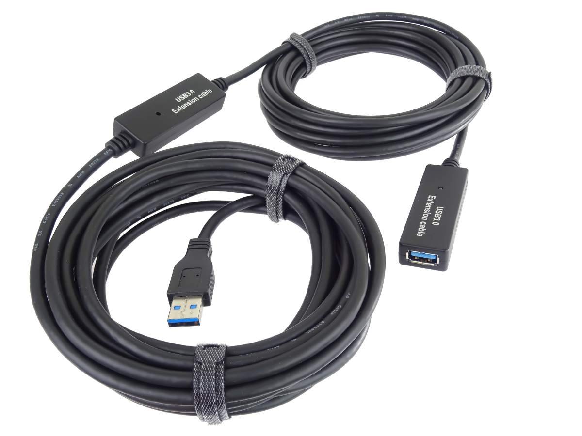 PremiumCord USB 3.0 repeater a predlžovací kábel A/MA/F 10m ku3rep10