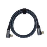 PremiumCord USB-C 2x zahnutý kabel ku31cj3