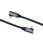 PremiumCord USB-C 2x zahnutý kabel