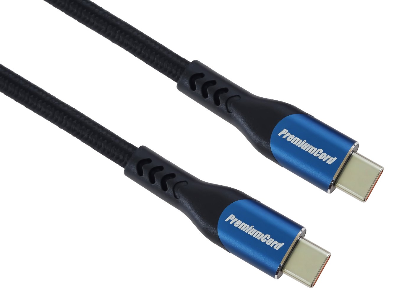 PremiumCord USB-C kabel ( USB 3.2 GEN 2x2, 5A, 100W, 20Gbit/s ) 3m, bavlněný oplet