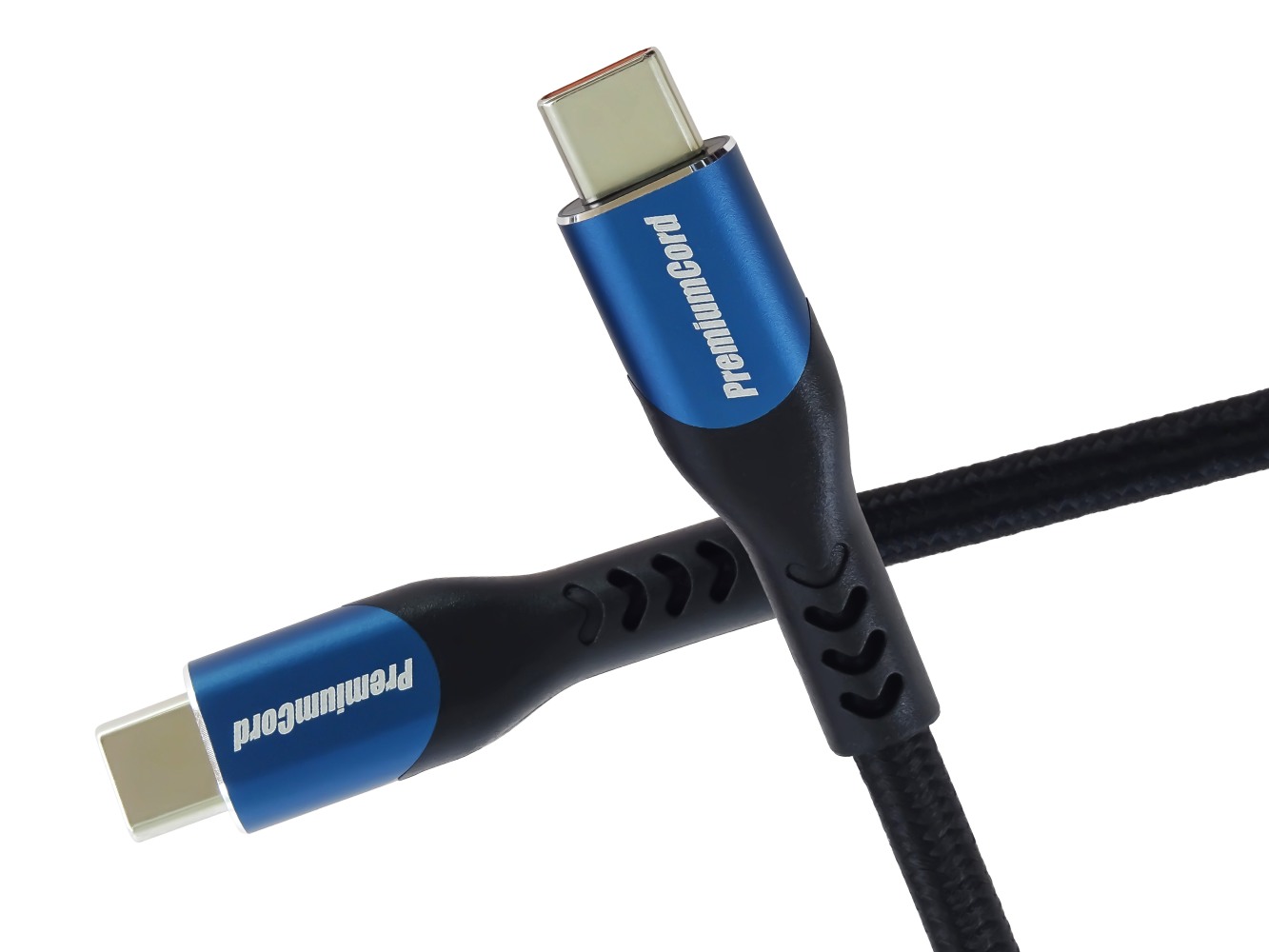 PremiumCord USB-C kabel ( USB 3.2 GEN 2x2, 5A, 100W, 20Gbit/s ) 3m, bavlněný oplet
