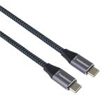 PremiumCord USB-C kabel ( USB 3.2 GEN 2x2, 5A, 100W, 20Gbit/s ) 3m, bavlněný oplet