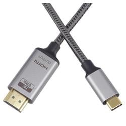 PremiumCord USB-C na HDMI kabel 2m rozlišení obrazu 8K@60Hz,4K@144Hz Aluminium