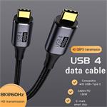 PremiumCord USB4 Gen 3x2 40Gbps 8K 60Hz 240W kábel Thunderbolt 3 1,2 m