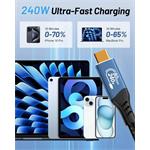 PremiumCord USB4 verzia 2.0 80Gbps 16K 60Hz 240W kábel Thunderbolt 3 a 4 0,8 m