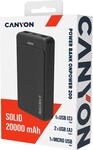 Prenosná nabíjačka CANYON OnPower 200 20 000 mAh, čierna